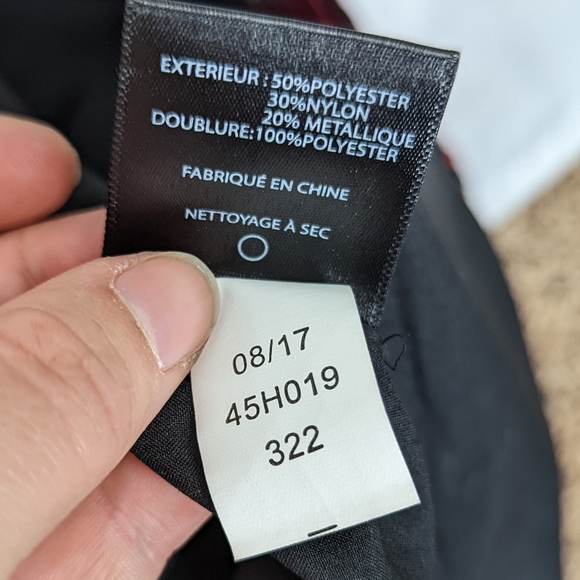 NWT SAM EDELMAN Red & Gold Metallic Brocade Mini Shift Dress, Size 14 - Picture 11 of 12